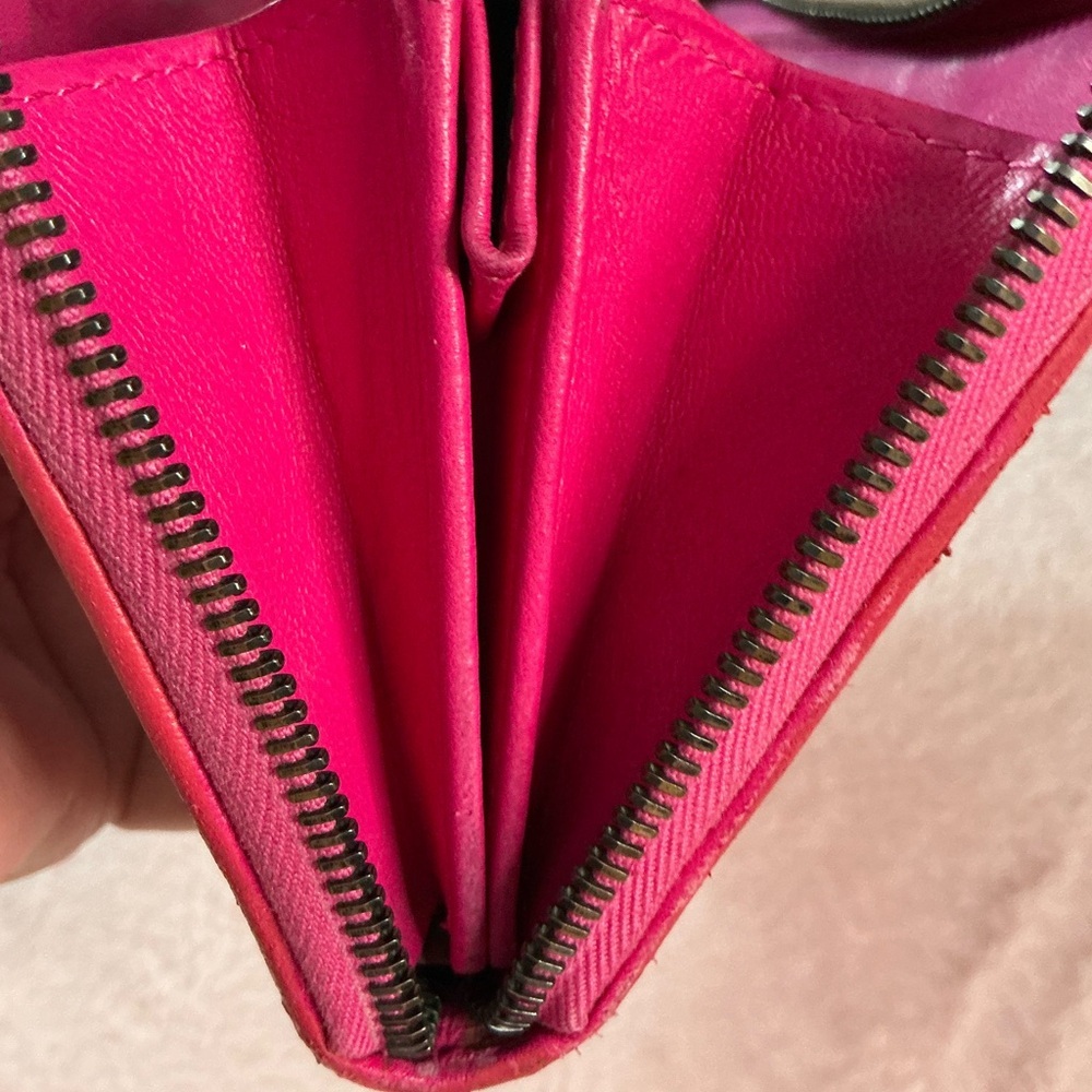Bottega Veneta Red Intreccitto Zip Wallet - Picture 10 of 14